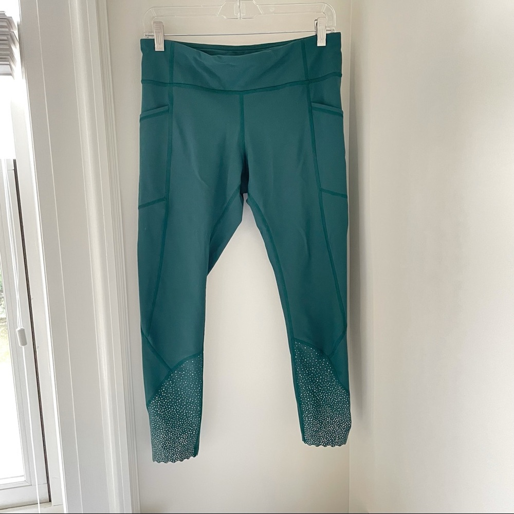Green Cropped Lululemon Leggings
